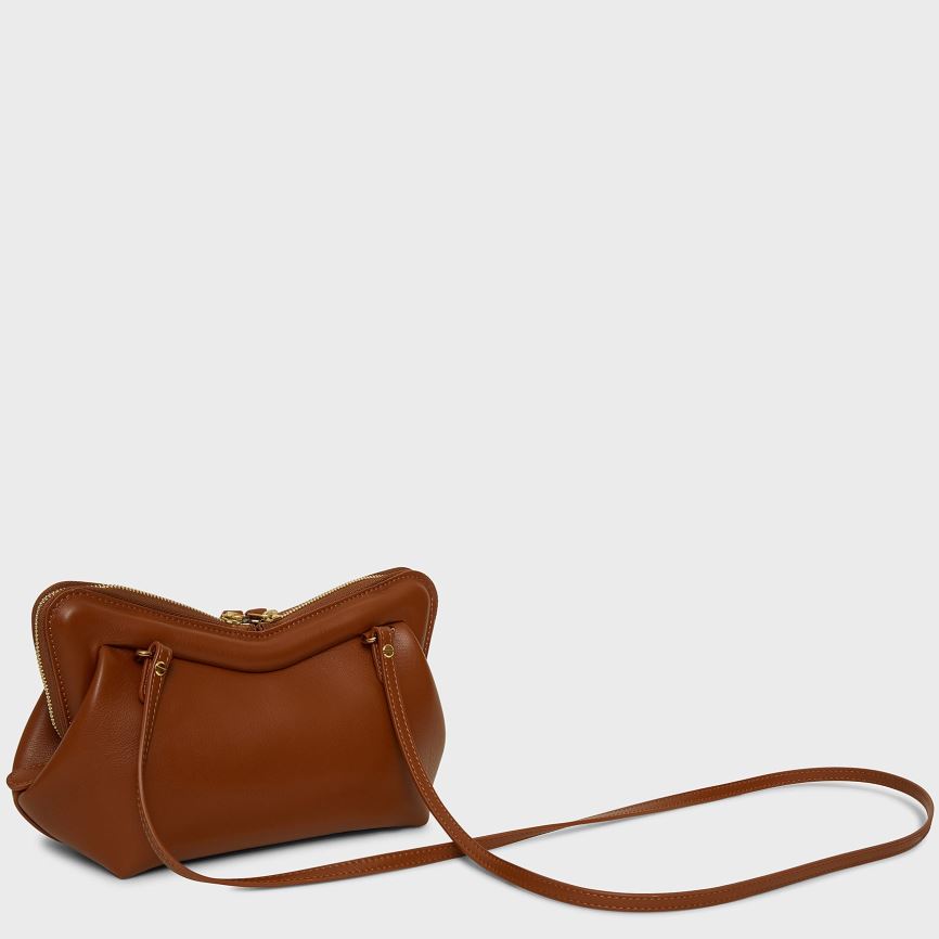 Women's Mansur Gavriel Mini M Frame Crossbody Bags Dark Brown | AU 4097XB